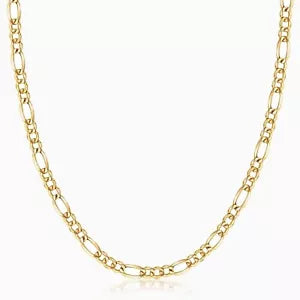 10k Yellow Gold 2.3mm Italy Figaro Link Chain Necklace Men REAL GOLD