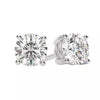 0.50 Ct E VVS2 Round Cut Lab Grown Diamond Stud Earrings 14k White Gold IGI
