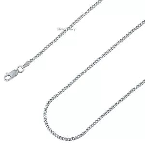 925 Sterling Silver Miami 1.7mm Cuban Curb Link Chain Necklace 16'' 18'' 20''