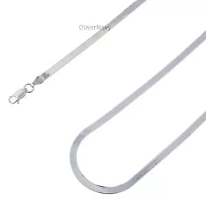 925 Sterling Silver 7mm Herringbone Necklace Italian Chain - All Sizes