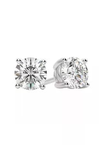 IGI Certified 2.00 Carat D VVS2 Lab Grown Diamond Studs Platinum Push Back