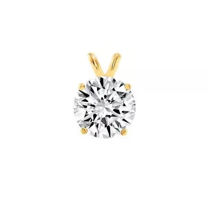 IGI 1.50 Carat Lab Grown Diamond Solitaire Pendant 14k Gold Color E VVS2