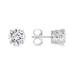 2.5 Ct IGI CERTIFIED Real Lab Grown Diamond Studs Earrings 14k White Gold D VVS2
