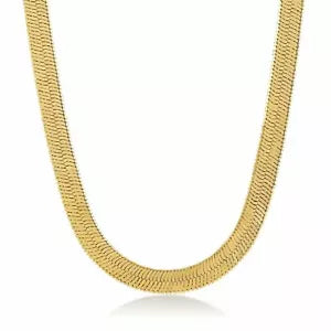 5.50mm Flexible Herringbone Chain Necklace 14K Yellow Gold Plated 925 Italy