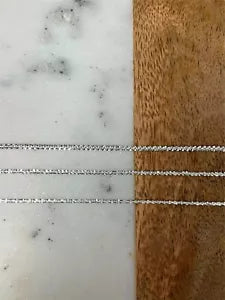 Real Solid 925 Sterling Silver Diamond Cut Sparkle Chain Necklace 2mm 2.5mm 3mm