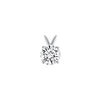 0.25 Ct - 0.75 Ct Round Real 14K White Gold Lab Grown Diamond Solitaire Pendant