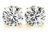 1.50 Carat Natural Round Diamond Studs 14k Yellow Gold Basket Style Earrings
