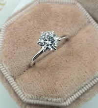 Lab Grown 1 Ct Round IGI Certified Diamond 14K Gold Six Prong Wedding Ring D VS1