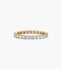 1.00 Carat D VS1 Round Cut Lab Grown Diamond Eternity Band Shared Prong 14k Gold