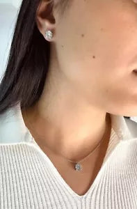 IGI Diamond Pendant 1.00-3.00 Ct Round Cut Lab Created 14k White Gold E VS1