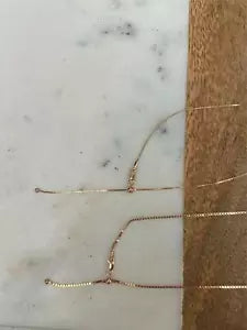 14k Rose Gold Plated Over 925 Sterling Silver Adjustable 1mm Or 1.5mm Box Chain