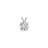 0.25-1.50 CT Round Real 14K White Gold Natural Diamond Solitaire Pendant