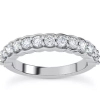 Round Brilliant Cut 0.45 Carat 1/2 Eternity Lab Grown Diamond Wedding Band