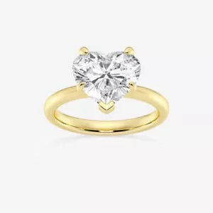 IGI Certified 1 - 5 CT E VS1 Heart Cut Diamond Engagement 14k Ring Lab Grown