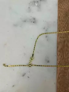 14k Yellow Gold Plated Over 925 Sterling Silver 1.5mm Valentino Adjustable Chain