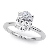 IGI Certified 1.00 CT E/VS1 Oval Cut Lab Grown Diamond Engagement Ring 14K Gold