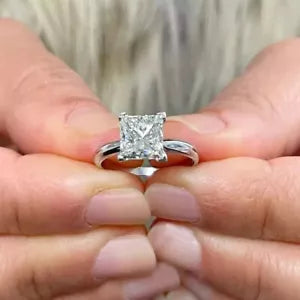 IGI Certified 1 - 5 CT E/VS1 Princess Cut Diamond Engagement 14k Ring Lab Grown
