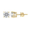 1.00 Ct Real Lab Grown Diamond Studs Earrings in 14k Yellow Gold EF/VS