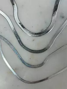 925 Sterling Silver Herringbone Necklace Italian Chain 3mm 5mm 6mm 7mm