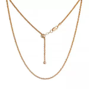 14k Rose Gold Plated Over 925 Sterling Silver Margarita Twisted Rock Chain