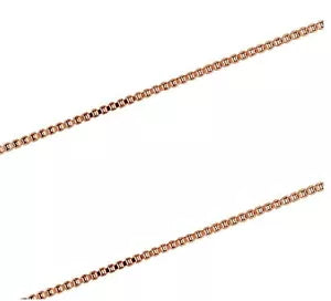14k Rose Gold Plated Over 925 Sterling Silver 1mm Box Chain Necklace 18''