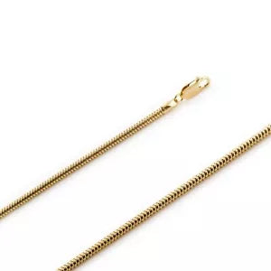 925 Sterling Silver 14k Gold-Plated 3.5mm Snake Chain Necklace All Sizes - Italy