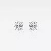 1.00 Ct Real Lab Grown Diamond Studs Earrings in 14k White Gold EF/VS