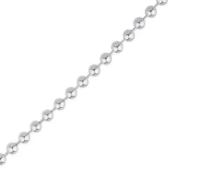 1.8mm Sterling Silver Italian Ball Bead Chain 925 Italy New Dog Tag Necklace